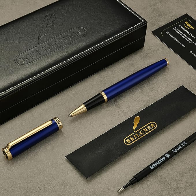 BEILUNER Luxury Rollerball Pen, 24K Gold Trim, Noble and Elegant Designs - Image 2