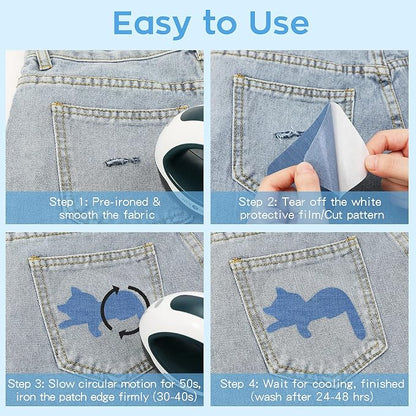HTVRONT Iron on Patches for Clothing Repair, Cotton Patches Iron on - Image 4