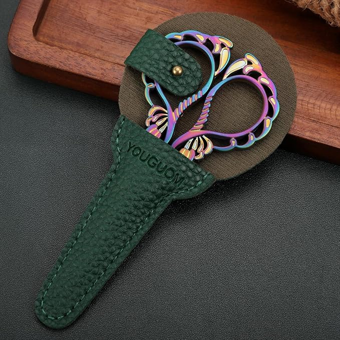 Embroidery Scissors W/Cover Sharp Tip Sewing Crafting Scissor - Image 4