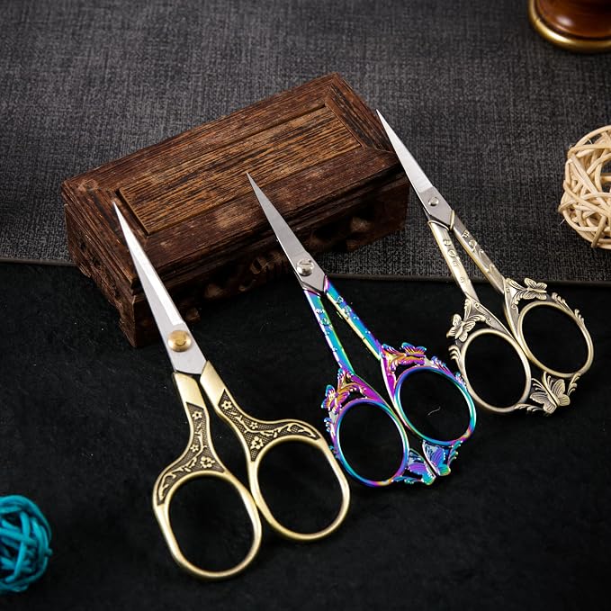 Artistic Vintage Craft Scissors Small 4.6 Inch Sharp Sewing & Embroidery Tool - Image 9