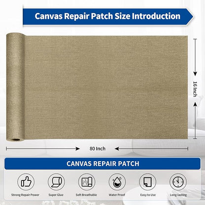 KING MOUNTAIN Linen Repair Patches, Self-Adhesive Linen Fabric Patches - Image 2