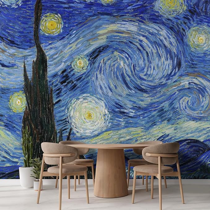 wall26 - Starry Night by Vincent Van Gogh - Dutch Impressionism - 20th Century - Image 3