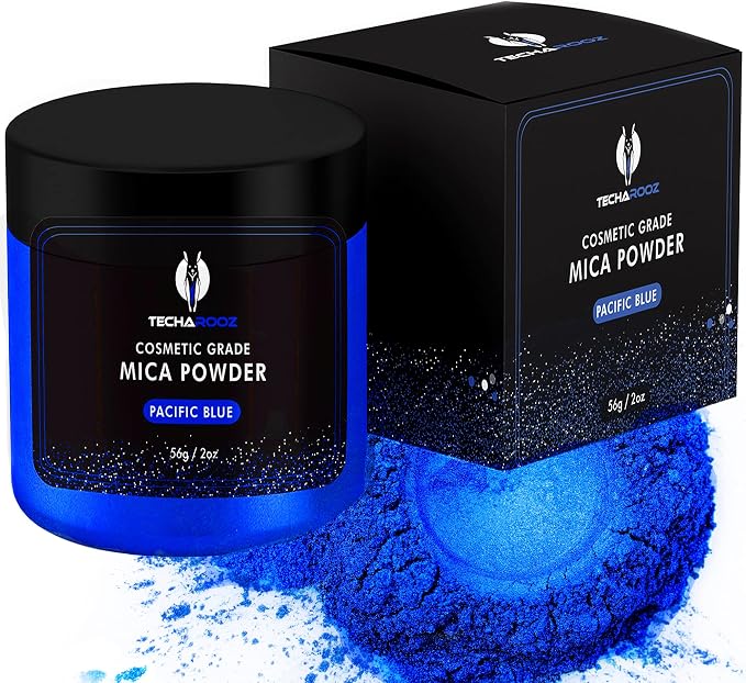 Blue Mica Powder for Epoxy Resin 56g / 2oz. Jar by TECHAROOZ