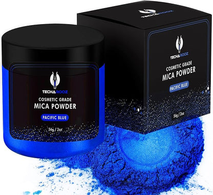 Blue Mica Powder for Epoxy Resin 56g / 2oz. Jar by TECHAROOZ
