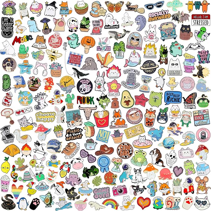 20/40/50 Pcs Cute Enamel Backpack Pins, Funny Anime Enamel Lapel Pins Bulk Set by SINCCO