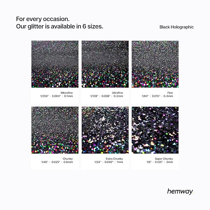 Hemway Polyurethane & Epoxy Resin Glitter 100g / 3.5oz Metallic Crystal Flake - Image 3