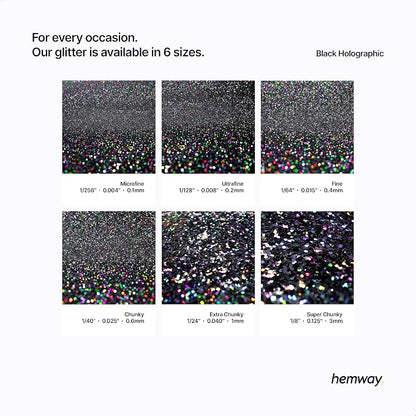 Hemway Polyurethane & Epoxy Resin Glitter 100g / 3.5oz Metallic Crystal Flake - Image 3