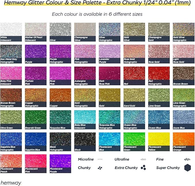 Hemway Polyurethane & Epoxy Resin Glitter 100g / 3.5oz Metallic Crystal Flake - Image 8