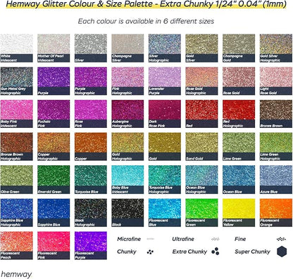 Hemway Polyurethane & Epoxy Resin Glitter 100g / 3.5oz Metallic Crystal Flake - Image 8
