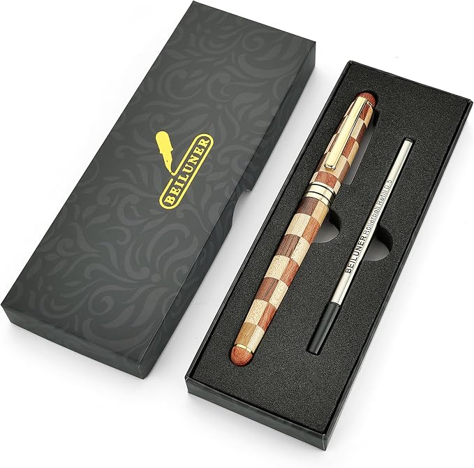 BEILUNER Luxury Wood Ballpoint Pen Writing Set, Chess Style - Image 9