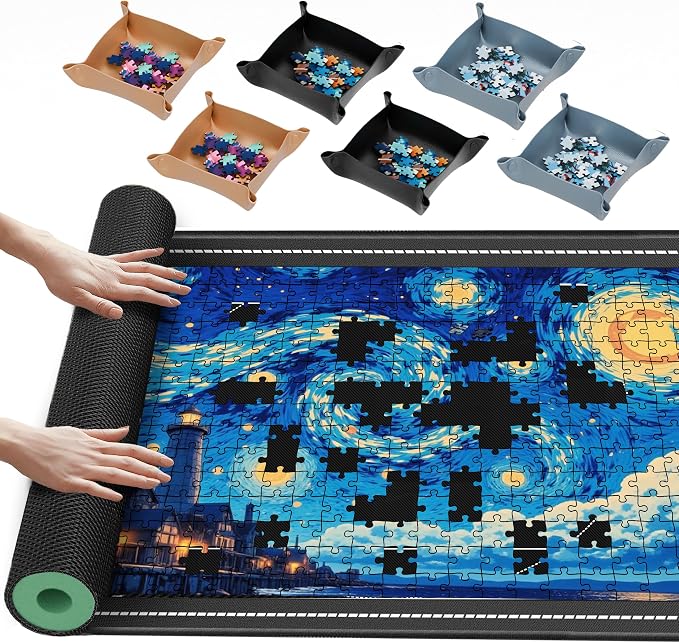 Lwoeo Jigsaw Puzzle Mat Roll Up 2000 Pieces, Large Puzzel Matt Rollup by Lwoeo