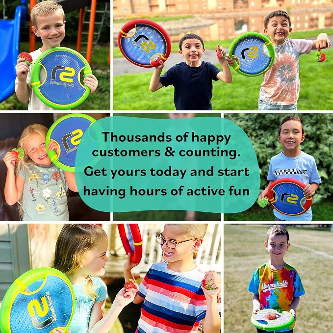 Fun Bouncy Paddle & Stringy Ball Toss & Catch Game - Image 3