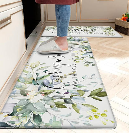 weesire Green Kitchen Rug Anti Fatigue Mats by weesire