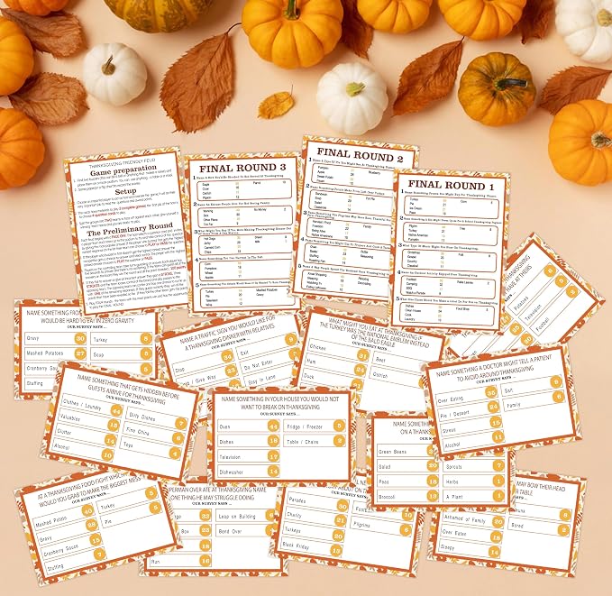 Thanksgiving Family Feud Game, Thanksgiving Party Games - Image 3