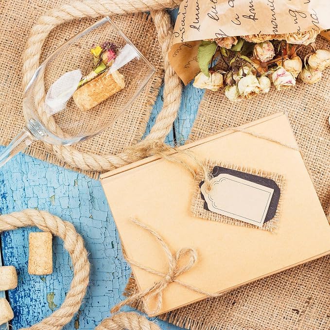 12 Inch Natural Burlap Fabric Roll - Image 4