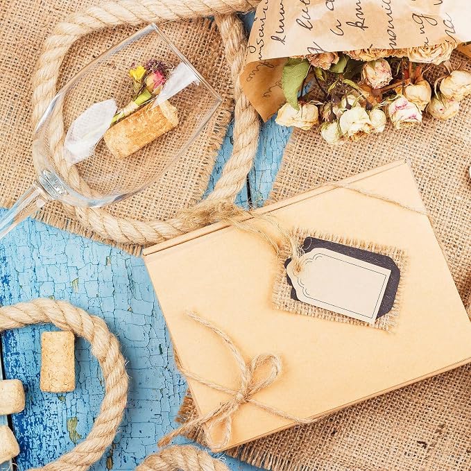 Natural Burlap Fabric Roll 10 Yards, 3 Inch Jute Ribbon - Image 5