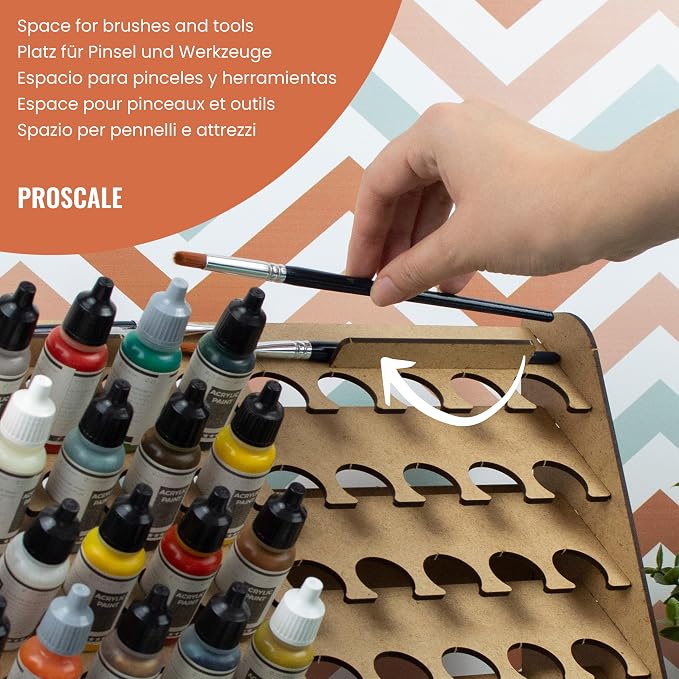 Paint Rack for model paints. Hobby craft Vallejo Tamiya Army compatible wall - Image 2