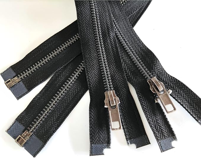 Leekayer 2PCS #5 27 Inch Zipper Black Nickel Teeth Zipper Black Metal Zipper - Image 9