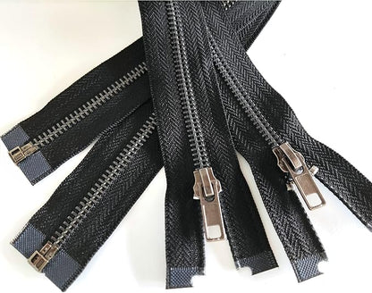 Leekayer 2PCS #5 27 Inch Zipper Black Nickel Teeth Zipper Black Metal Zipper - Image 9
