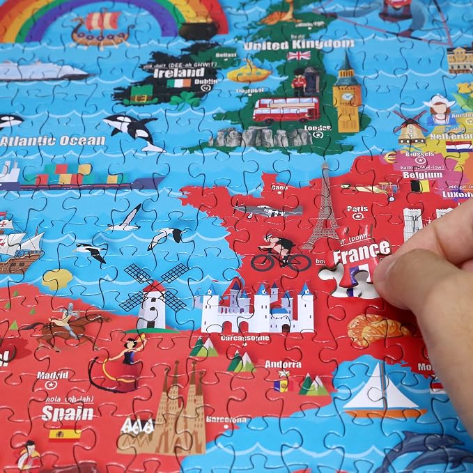 Think2Master Colorful Map of Europe 1000 Pieces Jigsaw Puzzle - Image 2