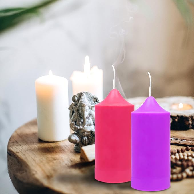 MILIVIXAY 2PCS Pillar Candle Mold -Height: 4.0inch, Diameter:2.0inch-30ft Long - Image 9