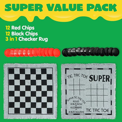 3-in-1 Vintage Giant Checkers, - Image 2