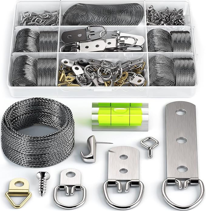 Picture Wire Hanging Kit 100+ Pieces by LuckyBeeBo