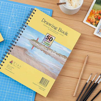 Elan A4 Drawing Book, 50 Sheets Italian Paper 90 lb/200 GSM, Acid-Free Sketch - Image 8