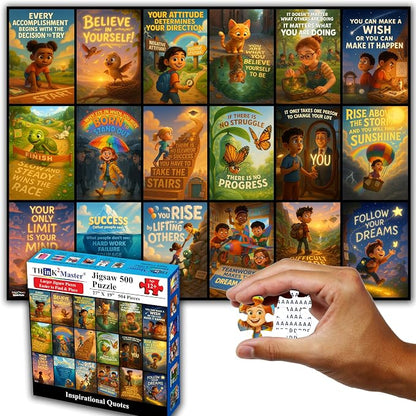 Think2Master Motivational & Inspirational Collage 500 Pieces Large Format by Think2Master