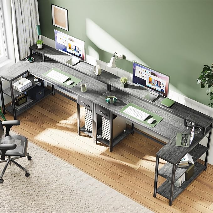 SUPERJARE 53 inch Reversible L Shaped Desk - Image 7