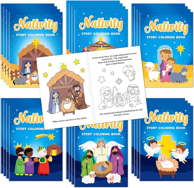 JAPBOR Christmas Nativity Coloring Books by JAPBOR