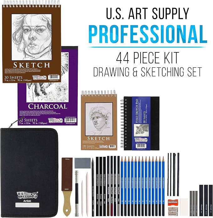 U.S. Art Supply 44-Piece Drawing & Sketching Art Set - Image 2