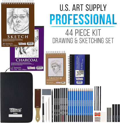 U.S. Art Supply 44-Piece Drawing & Sketching Art Set - Image 2