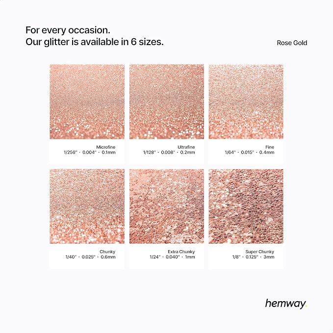 Hemway Glitter for Resin 100g Rose Gold Metallic Crystals for Epoxy Craft Super - Image 6