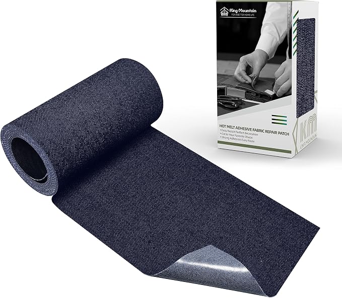 KING MOUNTAIN Iron-on Repair Patch, Jeans and Clothing Repair and Decoration Kit by ForABetterHomeLife