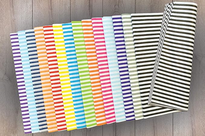 Flexicore Packaging Metallic Gold Pin Stripe Print Gift Wrap Tissue Paper Size: - Image 2