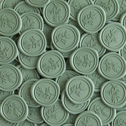 PONATIA Dark Sage Green Wax Seal Stickers - Image 5