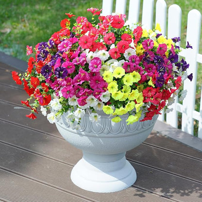 Artificial Flowers Fake Plants for Outdoors Decoration, 12 Bundles Silk Morning - Image 3