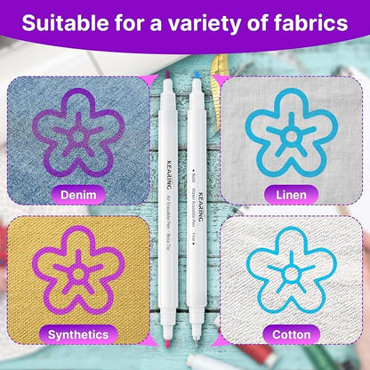 Fabric Markers for Sewing, Includes 2 Water Soluble Fabric Marker 2 Air - Image 7