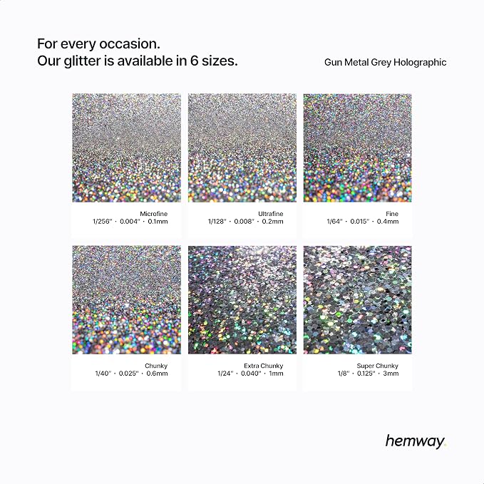 Hemway Polyurethane & Epoxy Resin Glitter 100g / 3.5oz Metallic Crystal Flake - Image 3