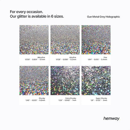 Hemway Polyurethane & Epoxy Resin Glitter 100g / 3.5oz Metallic Crystal Flake - Image 3