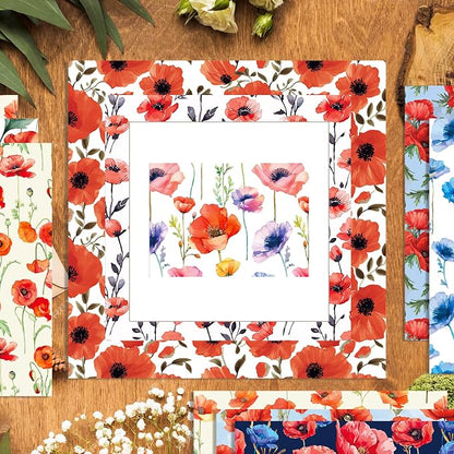 12×12 Flower Scrapbook Paper Vintage Flower Pattern Papers Pad, 24 Sheets - Image 4