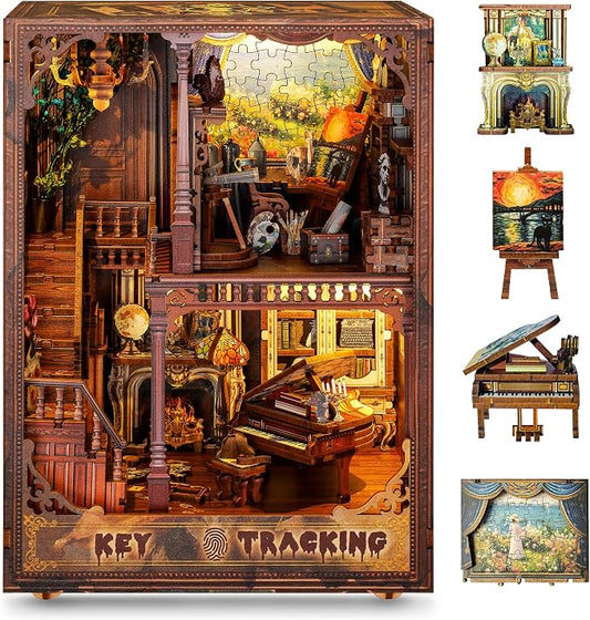 3D Wooden Puzzle Book Nook Kit by FUNPOLAHomeDecor3DPuzzles