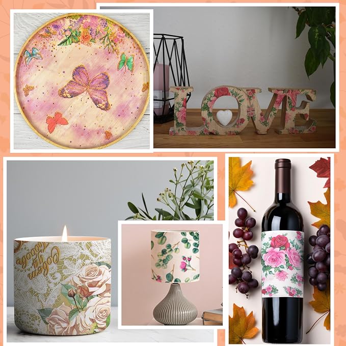 Decoupage Napkins Assorted Floral 27 Pack 9 Styles - Image 7