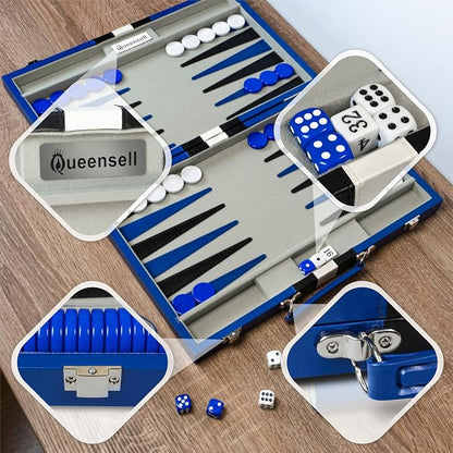 Backgammon Sets for Adults – 15-Inch PU Leather Board Game – Classic 2-Player - Image 7