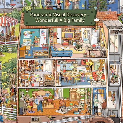 MOMIBOOK Puzzles for Adults 1000 Piece Jigsaw Puzzles of Wonderful! A Big Family - Image 3
