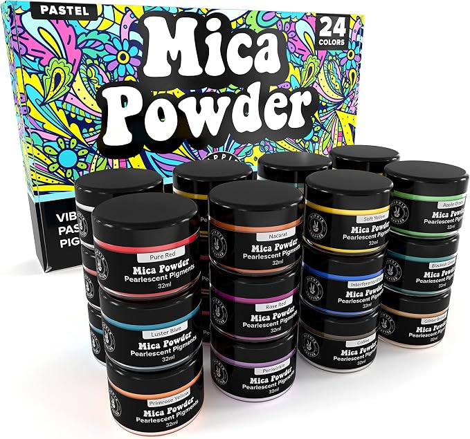 Pigment Powder for Epoxy Resin, 24 Pastel Colors, Mica Powder for Candle Dye - Image 8