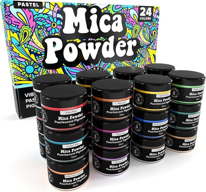 Pigment Powder for Epoxy Resin, 24 Pastel Colors, Mica Powder for Candle Dye - Image 8