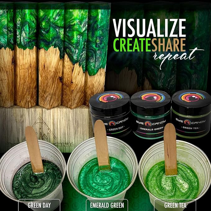 Eye Candy Pigments Premium Green Mica Powder - Image 8