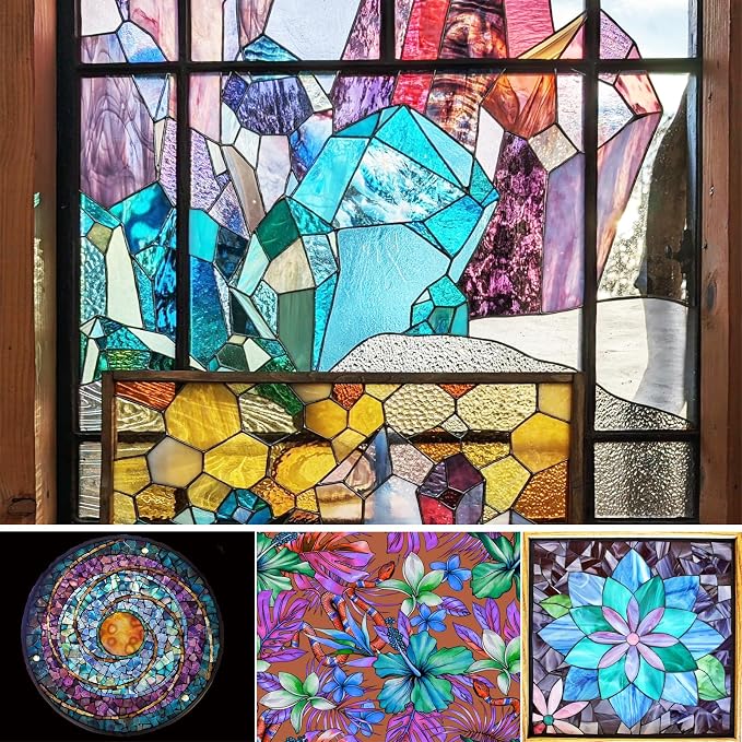 24 Sheets Shades of Purple Stained Glass Sheets, 6 X 4 inches Stained Glass - Image 6